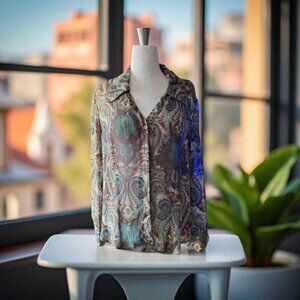 BROWN MULTI COLOR TOP